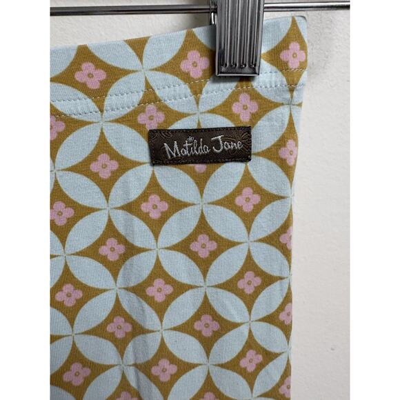 Matilda Jane Girls Ruffle Pants Size 6 Geometric Print Layered Bell Bottom Boho - Picture 3 of 4